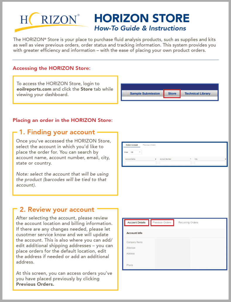 HORIZON Store How To Guide | POLARIS Laboratories®