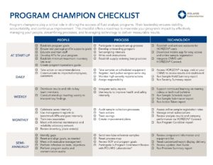Program Champion Checklist